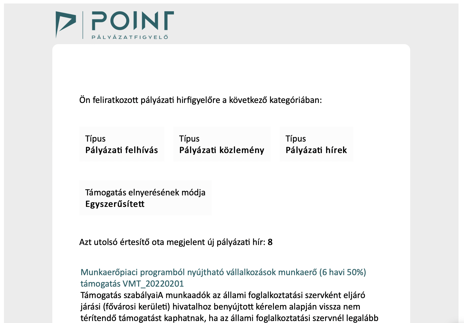 Pályázatfigyelő